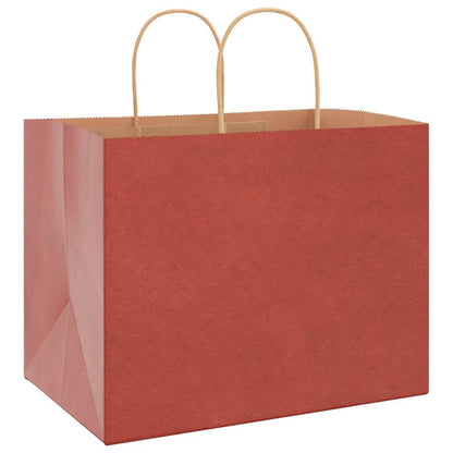 Papiertragetaschen 250 Stk. mit Henkeln Rot 32x22x24 cm