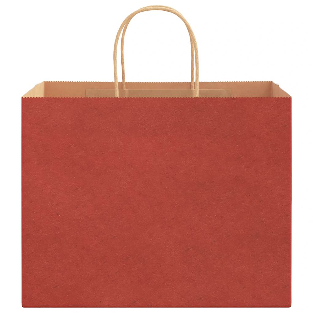 Papiertragetaschen 250 Stk. mit Henkeln Rot 32x22x24 cm