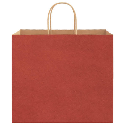 Papiertragetaschen 250 Stk. mit Henkeln Rot 32x22x28 cm