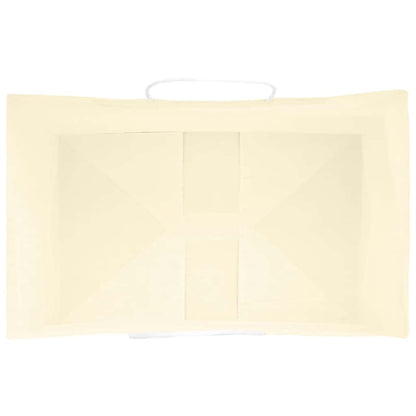 Papiertragetaschen 50 Stk. mit Henkeln Gelb 26x17x25 cm