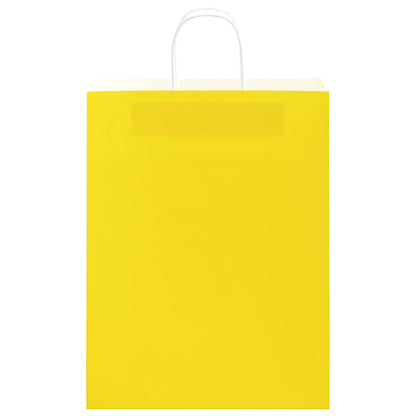 Papiertragetaschen 250 Stk. mit Henkeln Gelb 32x12x42 cm