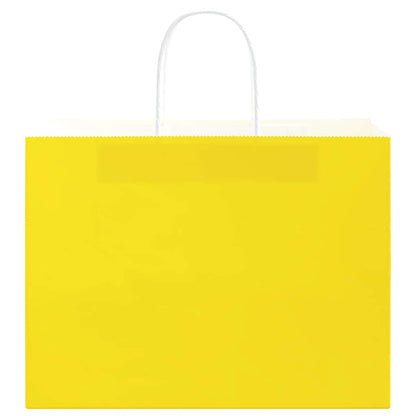Papiertragetaschen 250 Stk. mit Henkeln Gelb 32x17x25 cm