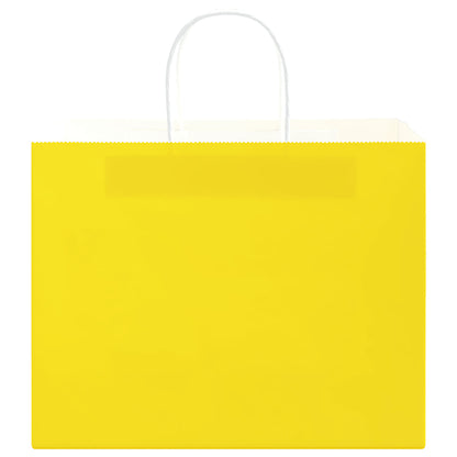 Papiertragetaschen 250 Stk. mit Henkeln Gelb 32x22x24 cm