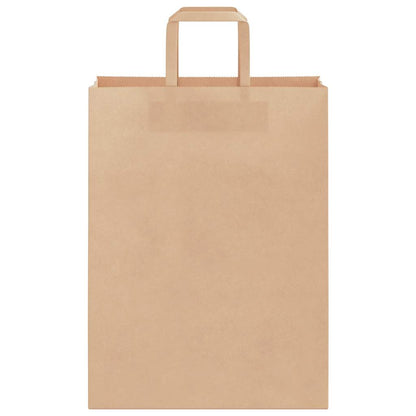 Papiertragetaschen 50 Stk. mit Henkeln Braun 26x12x35 cm