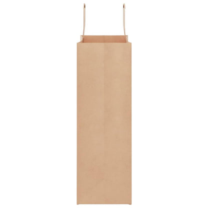 Papiertragetaschen 50 Stk. mit Henkeln Braun 26x12x35 cm