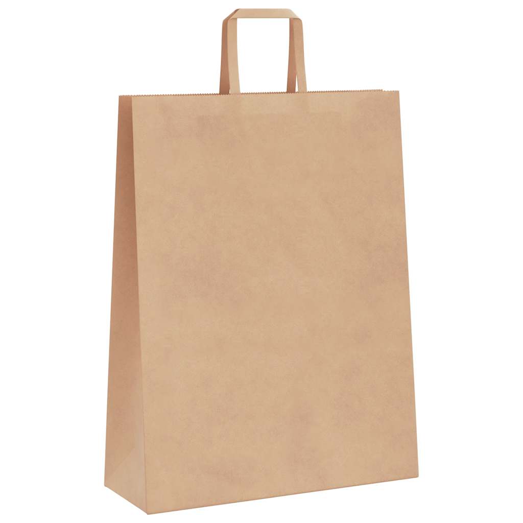 Papiertragetaschen 50 Stk. mit Henkeln Braun 32x12x42 cm