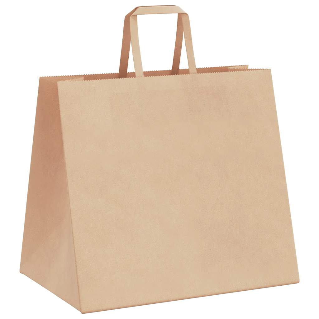 Papiertragetaschen 50 Stk. mit Henkeln Braun 32x22x28 cm