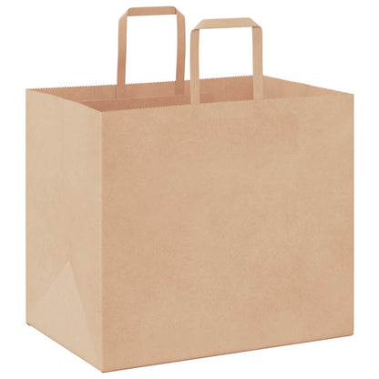 Papiertragetaschen 50 Stk. mit Henkeln Braun 32x22x28 cm