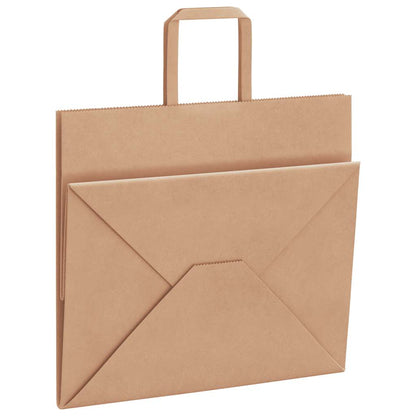 Papiertragetaschen 50 Stk. mit Henkeln Braun 32x22x28 cm