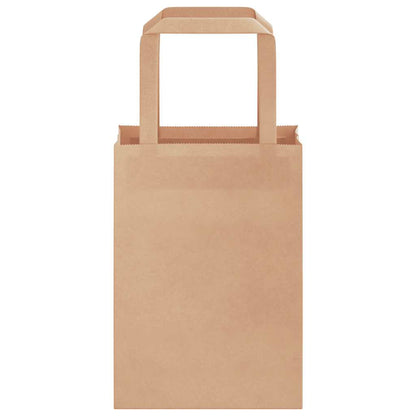 Papiertragetaschen 250 Stk. mit Henkeln Braun 15x8x21 cm