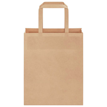 Papiertragetaschen 250 Stk. mit Henkeln Braun 18x8x22 cm