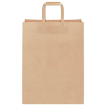 Papiertragetaschen 250 Stk. mit Henkeln Braun 26x12x35 cm