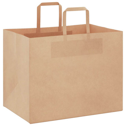 Papiertragetaschen 250 Stk. mit Henkeln Braun 32x22x24 cm