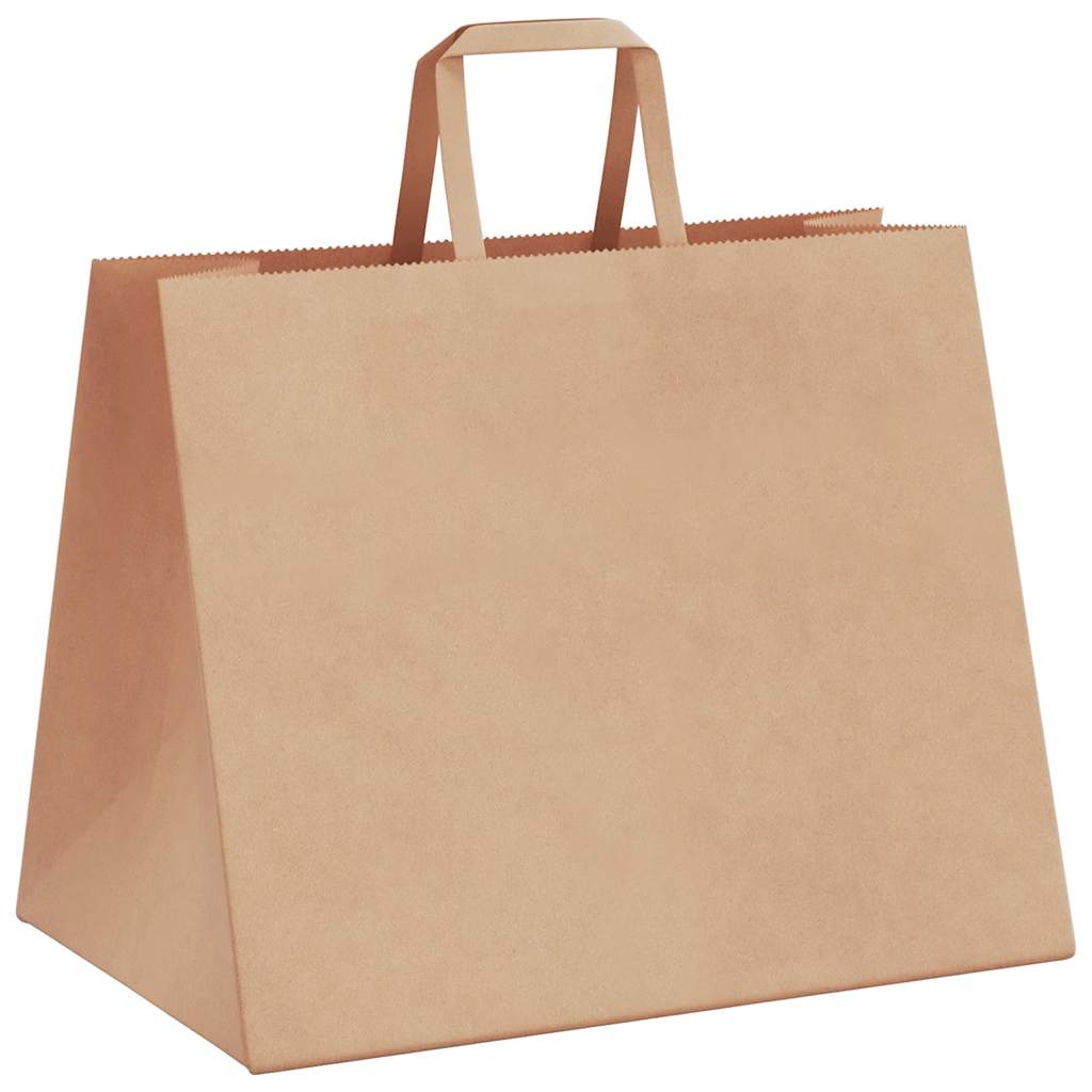 Papiertragetaschen 250 Stk. mit Henkeln Braun 32x22x24 cm