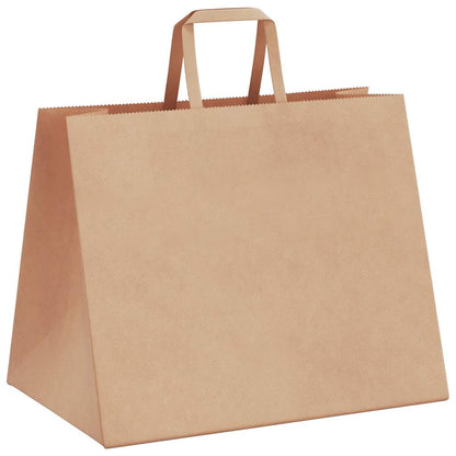 Papiertragetaschen 250 Stk. mit Henkeln Braun 32x22x24 cm
