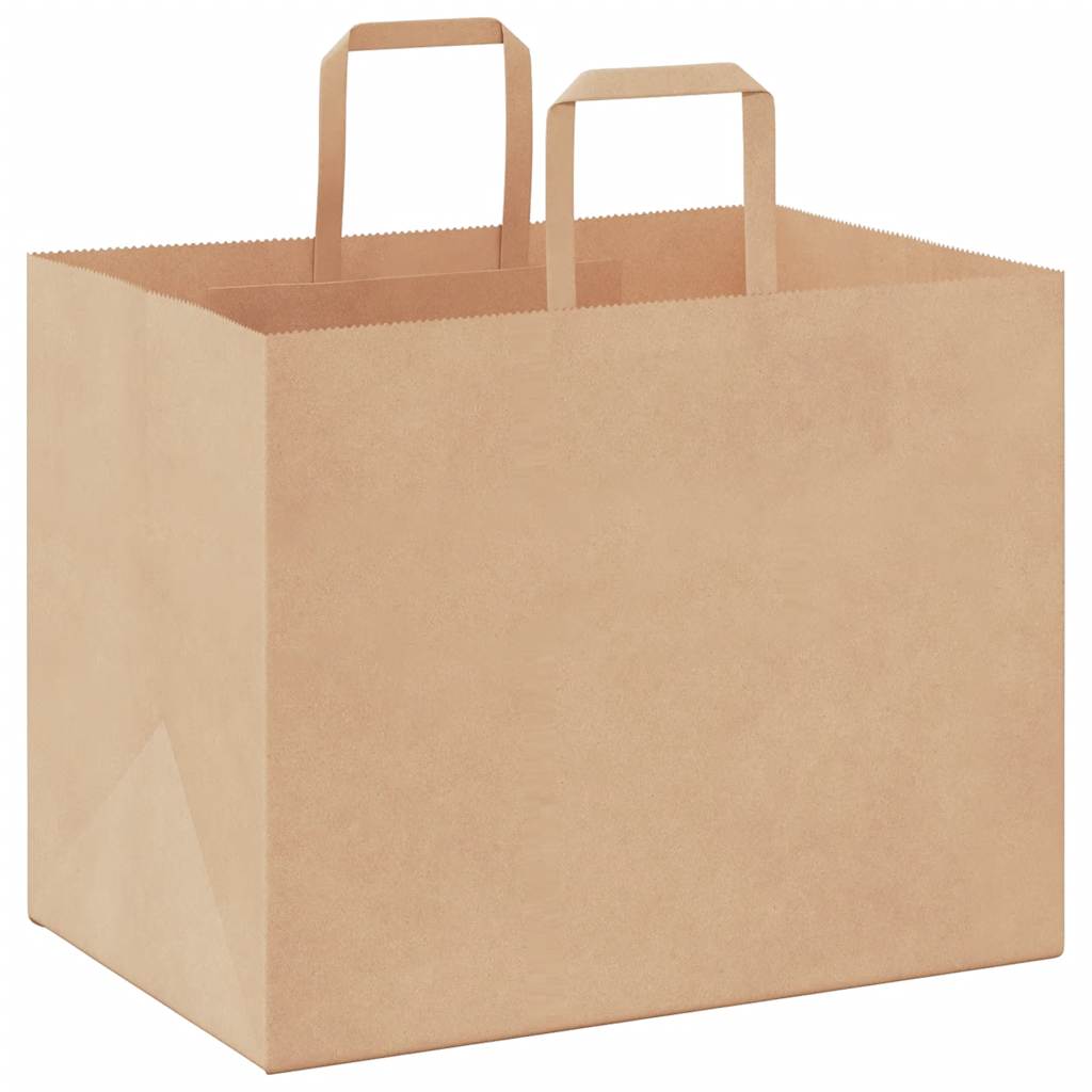 Papiertragetaschen 250 Stk. mit Henkeln Braun 32x22x24 cm