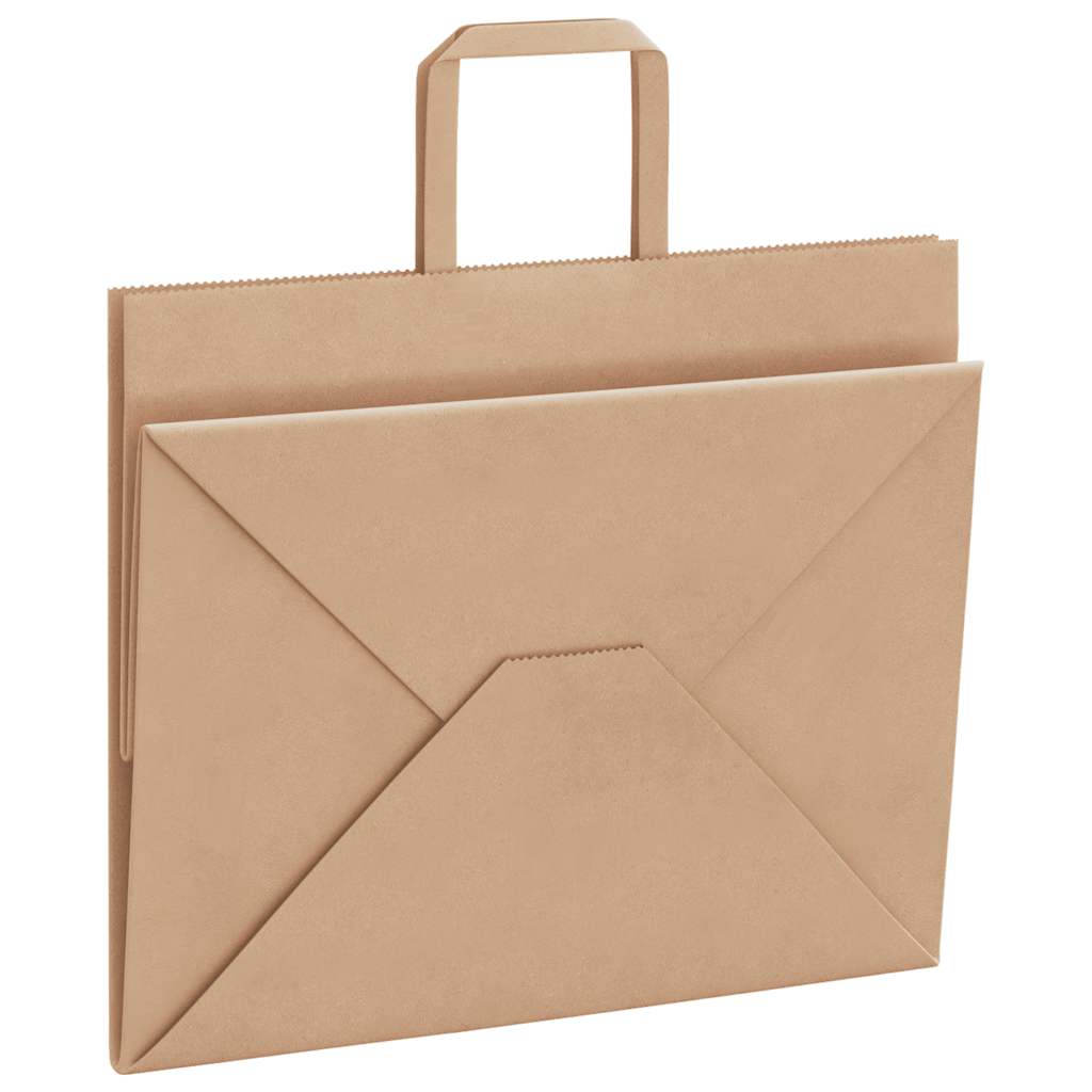 Papiertragetaschen 250 Stk. mit Henkeln Braun 32x22x24 cm