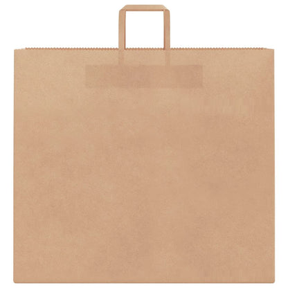 Papiertragetaschen 250 Stk. mit Henkeln Braun 54x15x49 cm