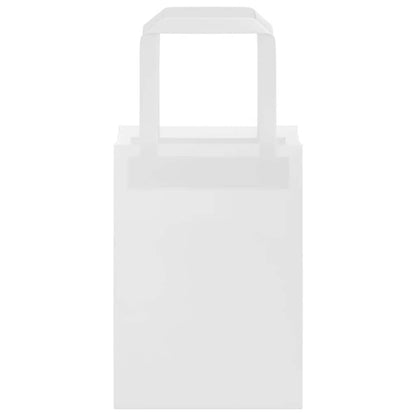 Papiertragetaschen 50 Stk. mit Henkeln Weiß 15x8x21 cm