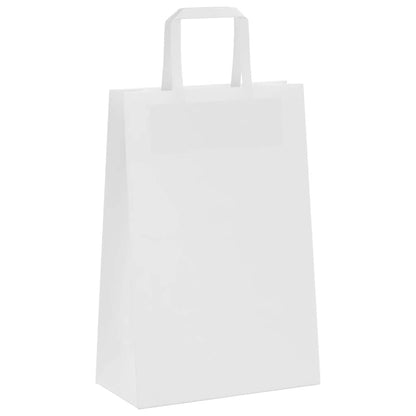 Papiertragetaschen 50 Stk. mit Henkeln Weiß 21x11x31 cm