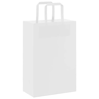 Papiertragetaschen 50 Stk. mit Henkeln Weiß 21x11x31 cm