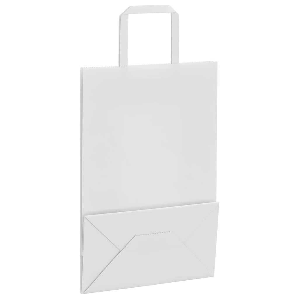 Papiertragetaschen 50 Stk. mit Henkeln Weiß 21x11x31 cm