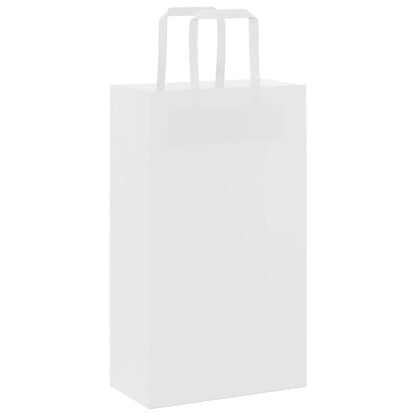 Papiertragetaschen 50 Stk. mit Henkeln Weiß 21x11x36 cm
