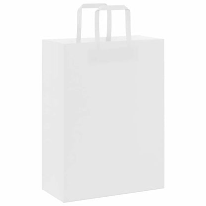 Papiertragetaschen 50 Stk. mit Henkeln Weiß 26x12x35 cm