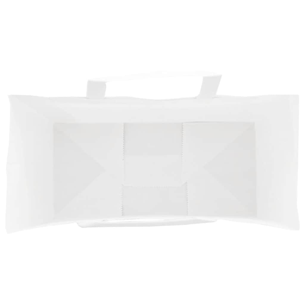 Papiertragetaschen 50 Stk. mit Henkeln Weiß 26x12x35 cm