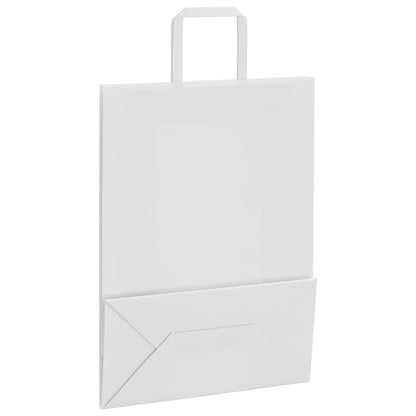 Papiertragetaschen 50 Stk. mit Henkeln Weiß 26x12x35 cm