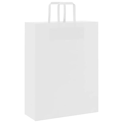 Papiertragetaschen 50 Stk. mit Henkeln Weiß 32x12x42 cm