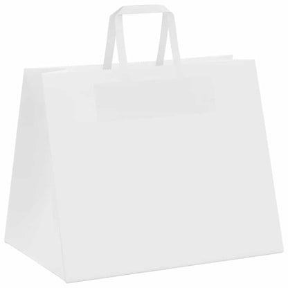 Papiertragetaschen 50 Stk. mit Henkeln Weiß 32x22x24 cm
