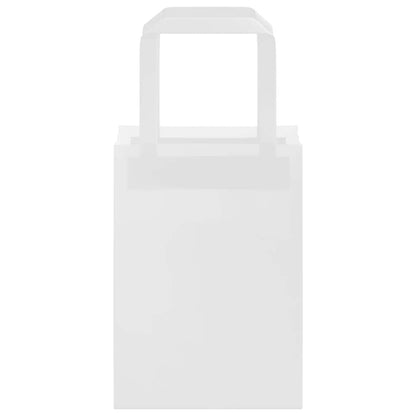 Papiertragetaschen 250 Stk. mit Henkeln Weiß 15x8x21 cm