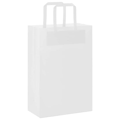 Papiertragetaschen 250 Stk. mit Henkeln Weiß 21x11x31 cm