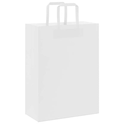 Papiertragetaschen 250 Stk. mit Henkeln Weiß 26x12x35 cm