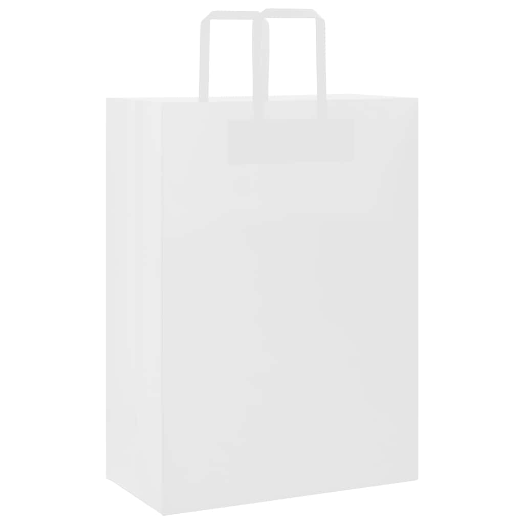 Papiertragetaschen 250 Stk. mit Henkeln Weiß 32x17x44 cm