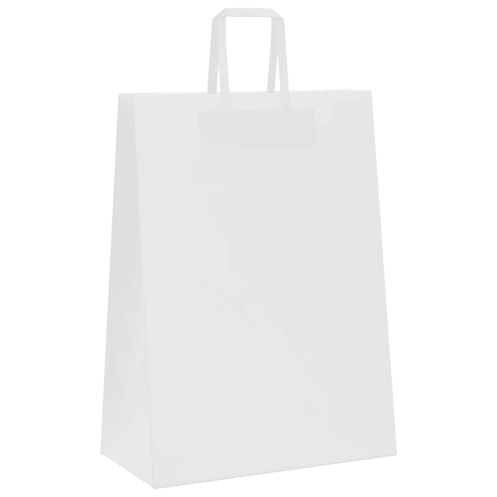 Papiertragetaschen 250 Stk. mit Henkeln Weiß 32x17x44 cm