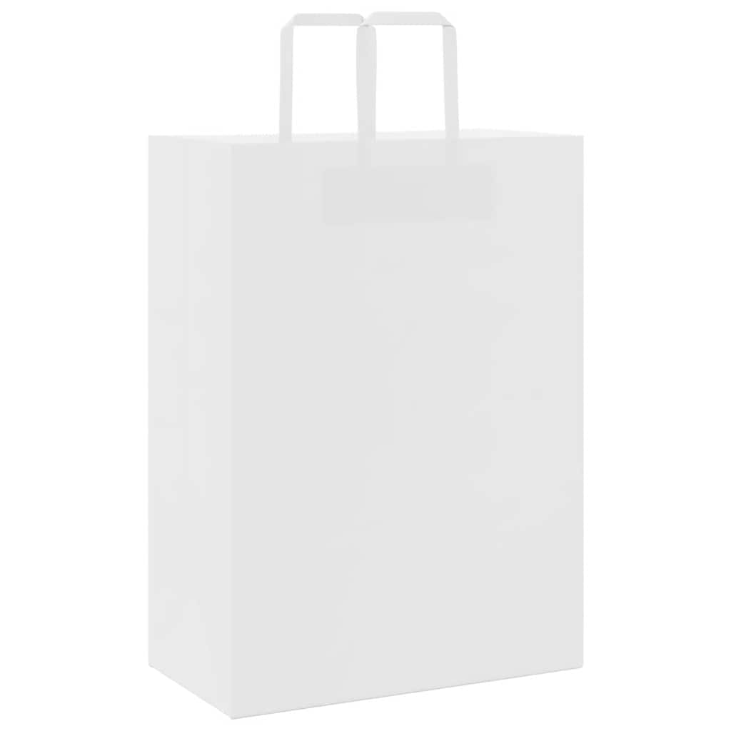 Papiertragetaschen 250 Stk. mit Henkeln Weiß 32x17x44 cm