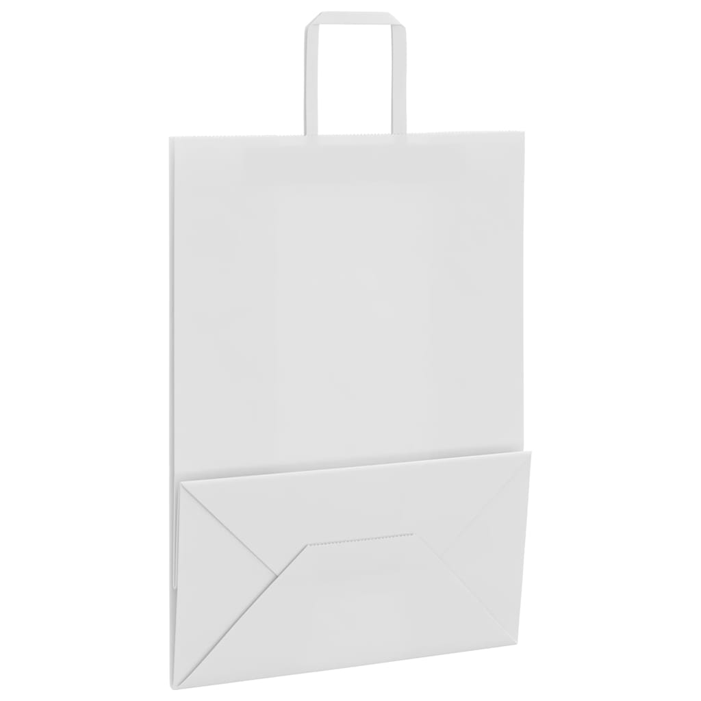 Papiertragetaschen 250 Stk. mit Henkeln Weiß 32x17x44 cm
