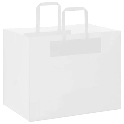 Papiertragetaschen 250 Stk. mit Henkeln Weiß 32x22x24 cm
