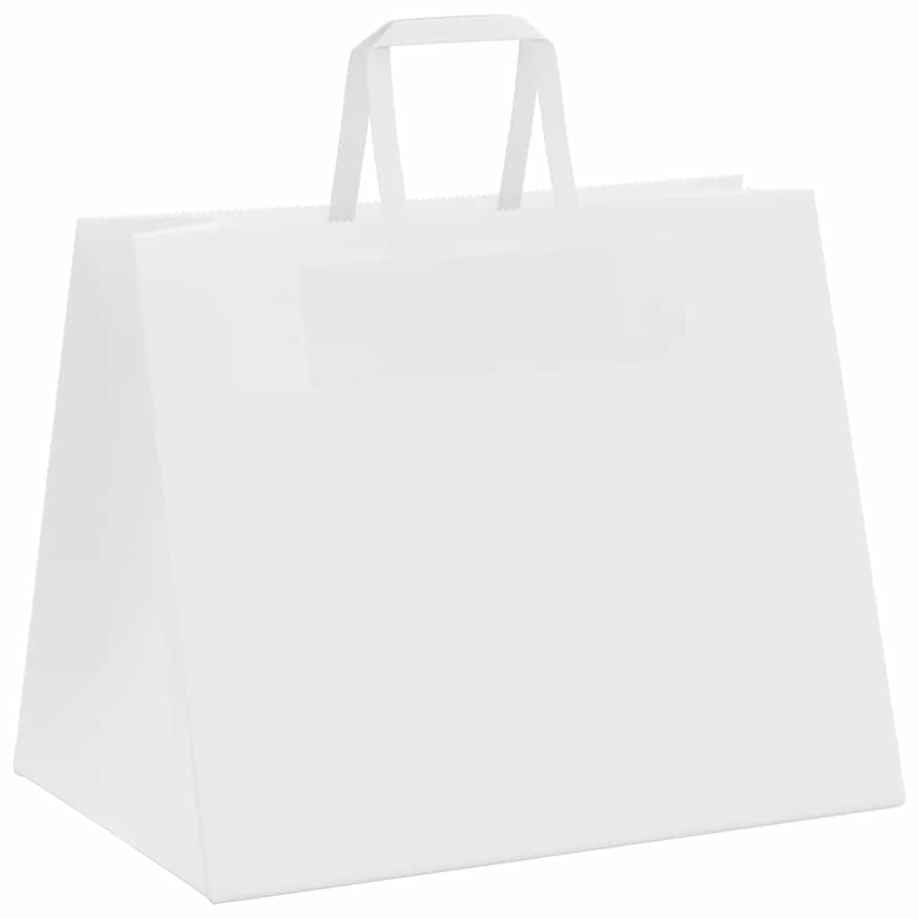 Papiertragetaschen 250 Stk. mit Henkeln Weiß 32x22x24 cm