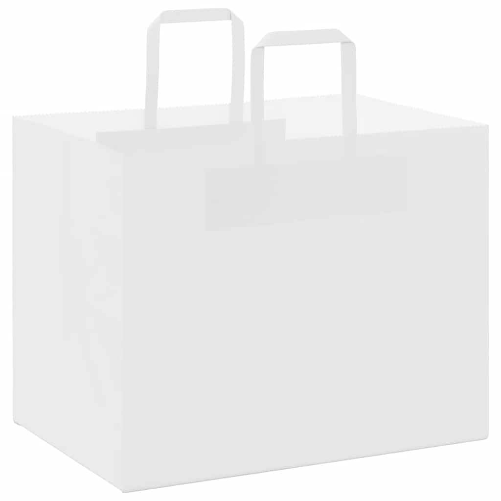 Papiertragetaschen 250 Stk. mit Henkeln Weiß 32x22x24 cm