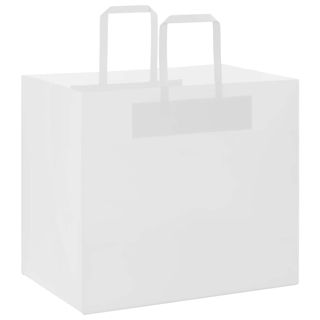 Papiertragetaschen 250 Stk. mit Henkeln Weiß 32x22x28 cm