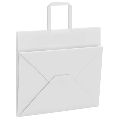 Papiertragetaschen 250 Stk. mit Henkeln Weiß 32x22x28 cm