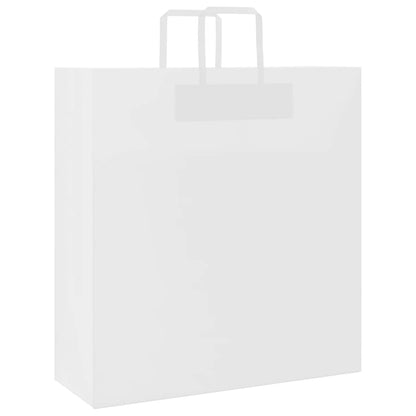 Papiertragetaschen 250 Stk. mit Henkeln Weiß 45x17x48 cm