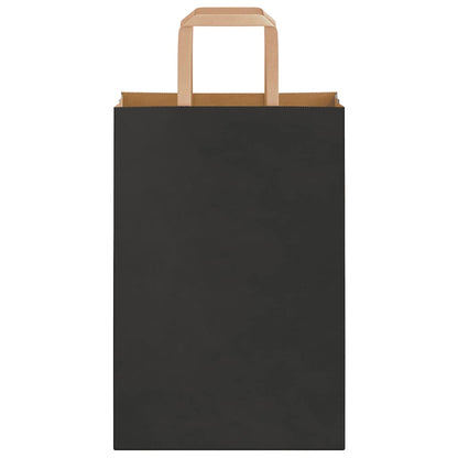 Papiertragetaschen 50 Stk. mit Henkeln Schwarz 21x11x31 cm