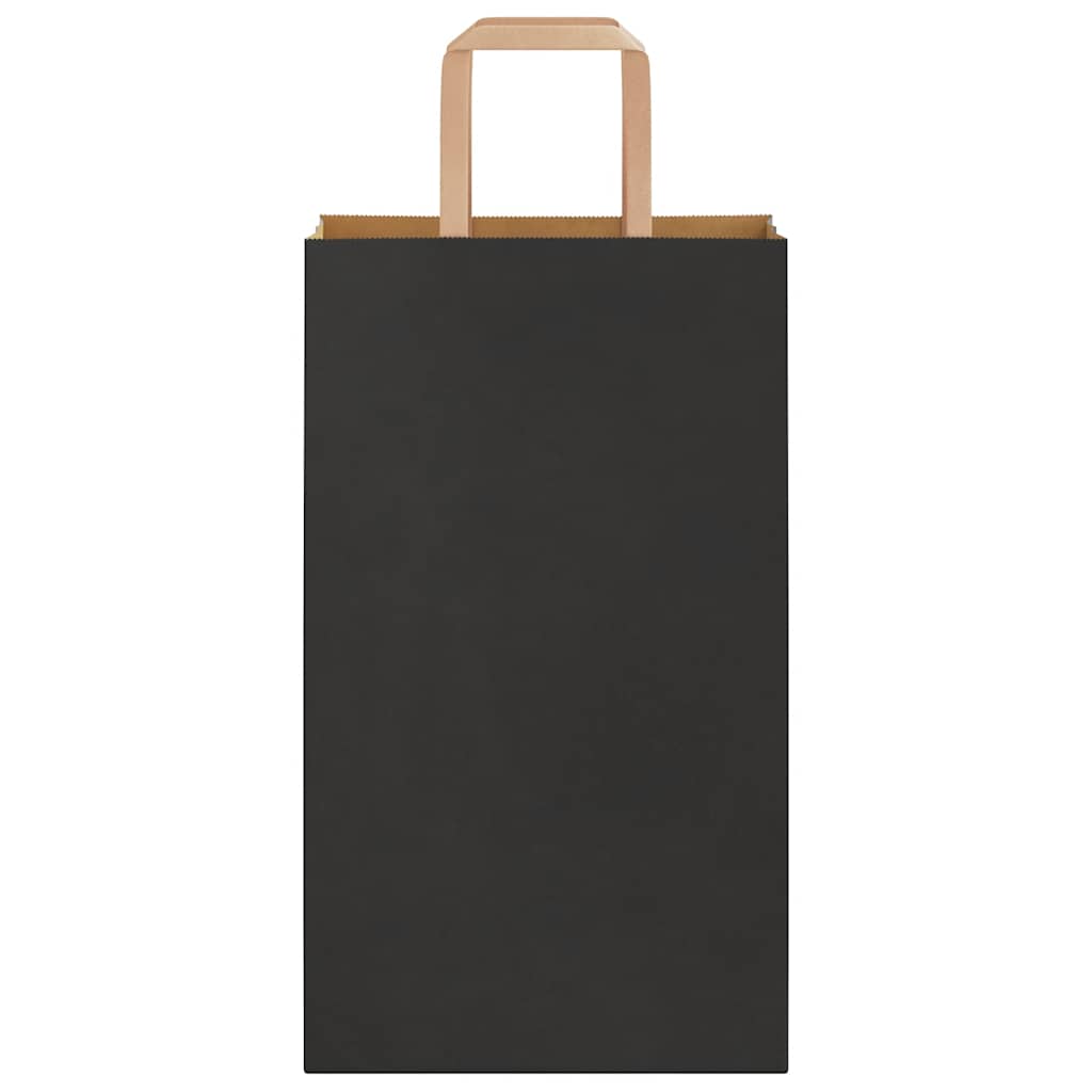 Papiertragetaschen 50 Stk. mit Henkeln Schwarz 21x11x36 cm