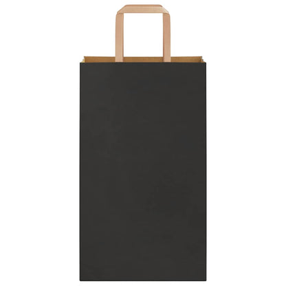 Papiertragetaschen 50 Stk. mit Henkeln Schwarz 21x11x36 cm