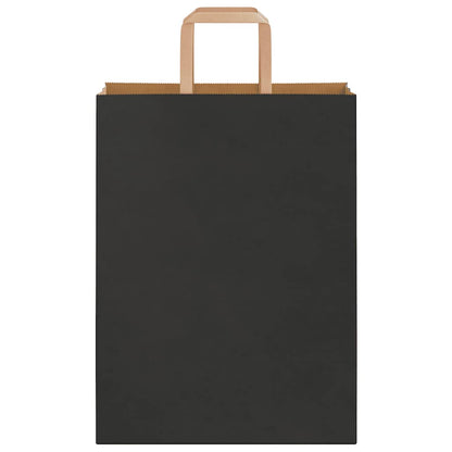 Papiertragetaschen 50 Stk. mit Henkeln Schwarz 26x12x35 cm