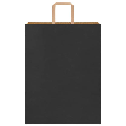 Papiertragetaschen 50 Stk. mit Henkeln Schwarz 32x12x42 cm